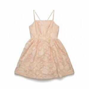 KEEPSAKE THE LABEL Dress SZ 8 Offset Fit & Flare Embroidered Ruffle Dress NWT